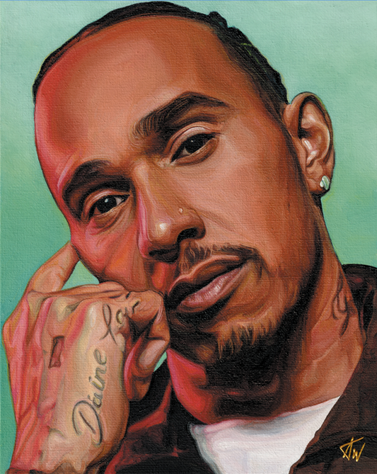 'Lewis Hamilton' Orignal Oil Portrait