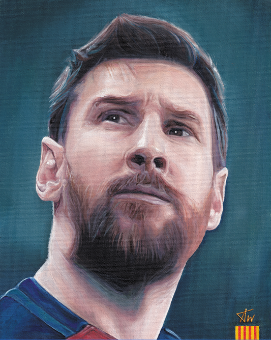 'Lionel Messi' Original Oil Portrait